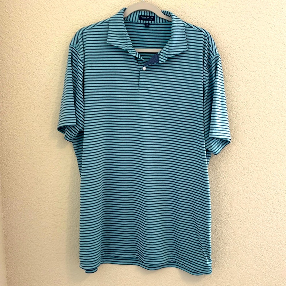 Peter Millard Men Polo Sz XL in Teal